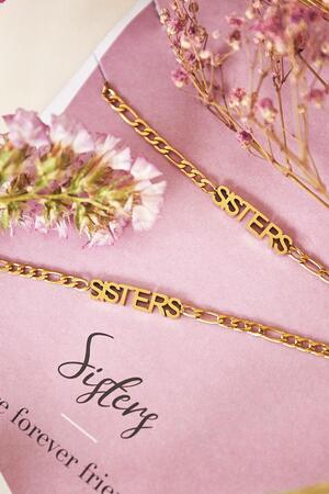 Bracelet Sisters Forever Friends Gold Stainless Steel h5 Picture2